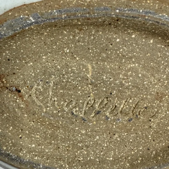 Chappelle signed Happy Valley Studio in Georgia. Pottery trinket dish.(2-O) - Picture 5 of 5